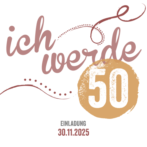 Einladung Zum 50 Geburtstag Mit Grossen Lettern Ich Werde 50