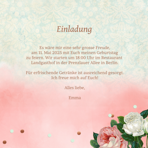 Zum geburtstag sprüche rosen Glückwünsche Zum