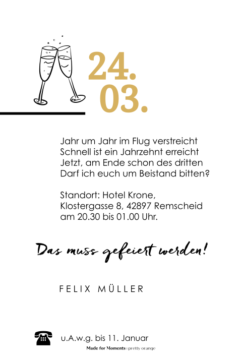 Einladung Zum 30 Geburtstag Mit Auffallender Jahreszahl