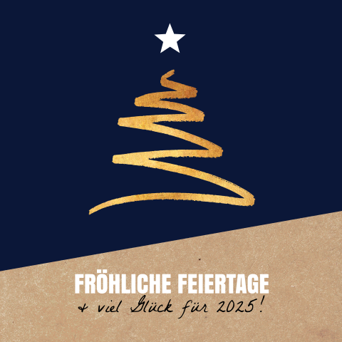 Geschaftliche Weihnachtskarte Mit Kraftpapier Look Und Weihnachtsbaum