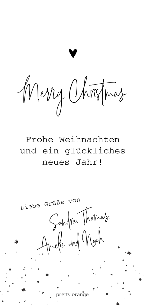 Liebevolle Weisse Weihnachtskarte Mit Eigenem Foto