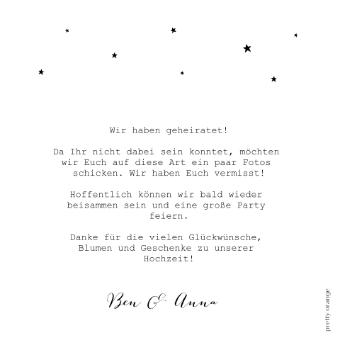 Wir haben geheiratet texte für Wir sind